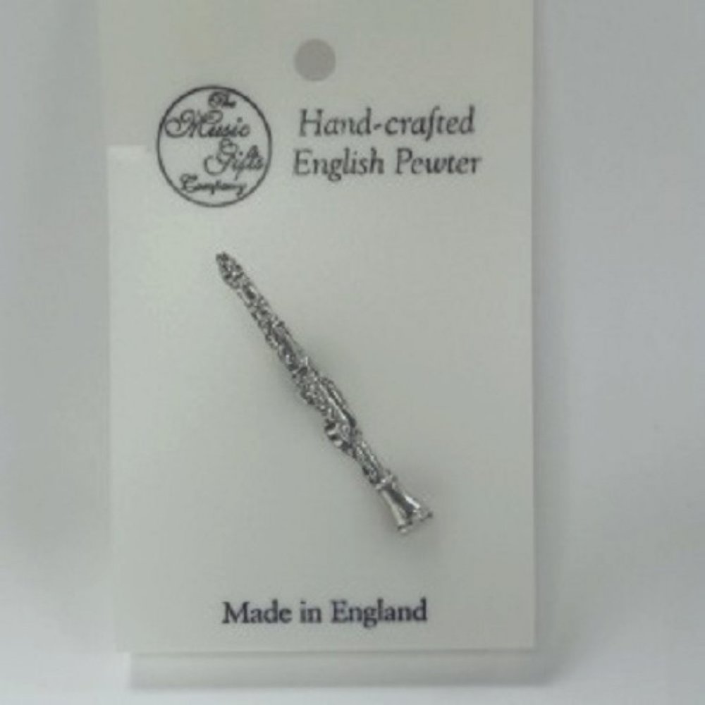 Clarinet Pewter Pin